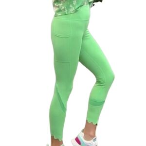 Fila Dreama tights jade cream Scalloped mesh insert leggings